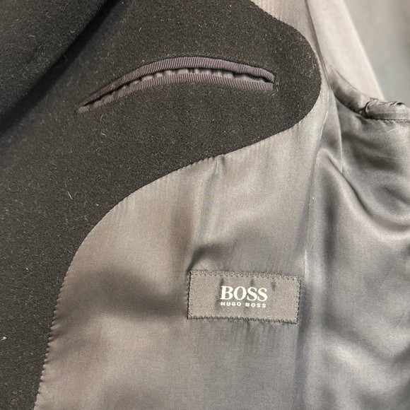 Hugo Boss Virgin Wool Long Trench Coat - Picture 9 of 13